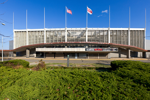 Washington DC, USA - Feb 26th, 2017.Robert E. Kennedy Memorial Stadium  in Washington, D.C, commonly known as RFK Stadium