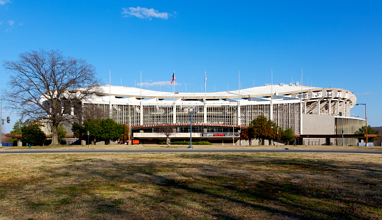 Washington DC, USA - Feb 26th, 2017.Robert E. Kennedy Memorial Stadium  in Washington, D.C, commonly known as RFK Stadium