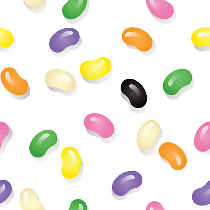 Seamless Easter jellybeans pattern for backgrounds, wrapping paper, scrapbook