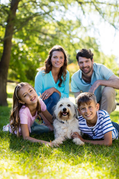 istock Happy family enjoying in park 647967134