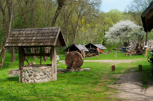 istock Sunny spring May day in old village landscape 647967908