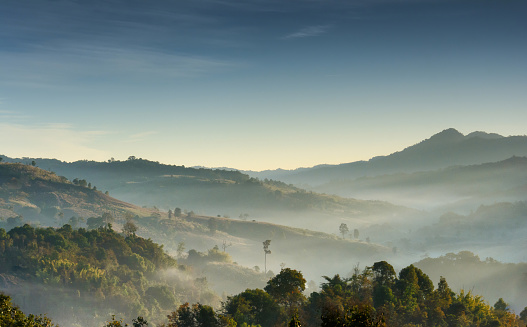 mountain layer in the morning, NAN province of Thailand