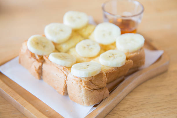 istock toasts with caramelized and banana 647982862