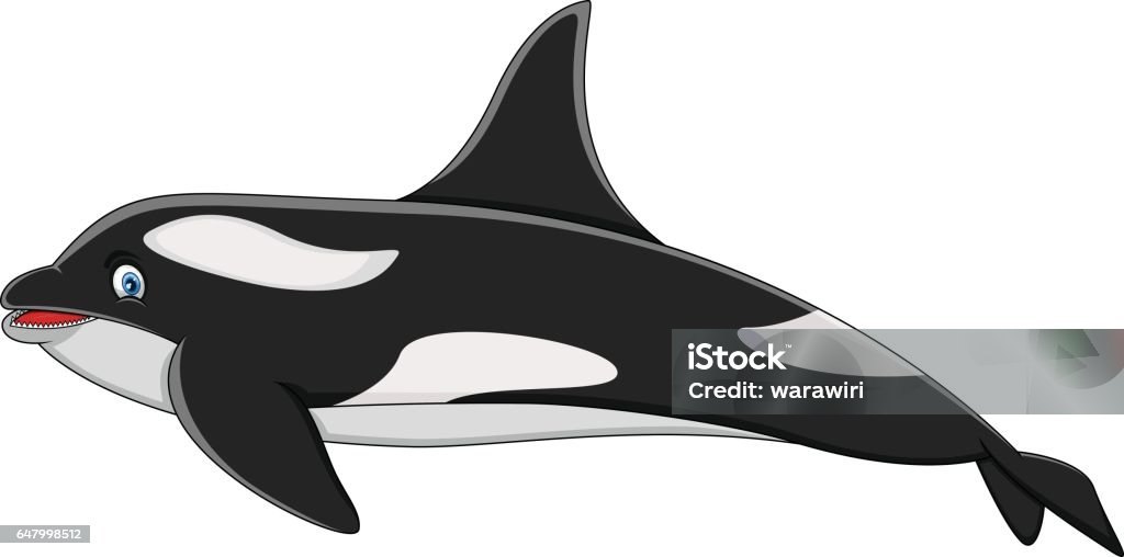 Ilustración de Dibujos Animados De Orcas y más Vectores Libres de Derechos  de Subacuático - Subacuático, Viñeta, Ballena orca - iStock
