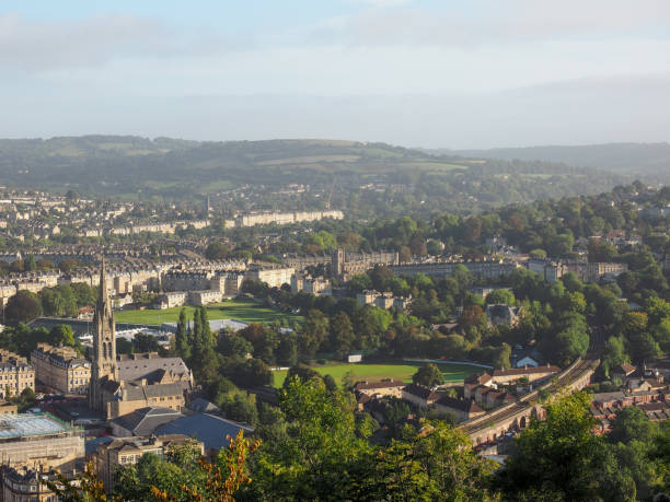 istock Aerial view of Bath 648005480