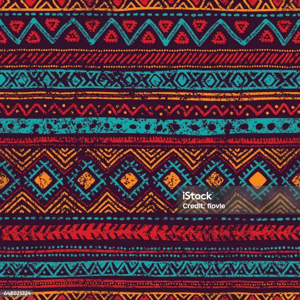 Seamless Vintage Pattern Stock Illustration - Download Image Now - Tradition, Pattern, Grunge Image Technique