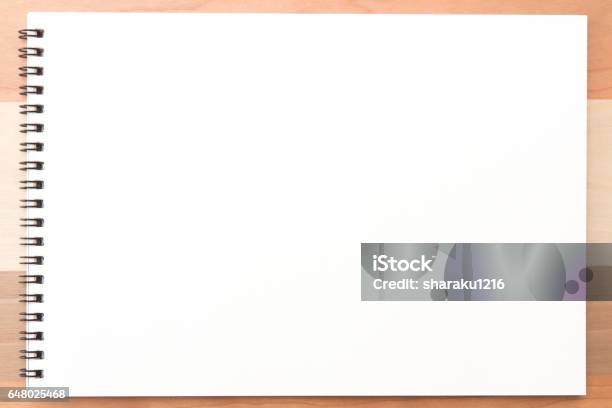 Sketchbook Stock Photo - Download Image Now - Simplicity, White Color, Copy Space