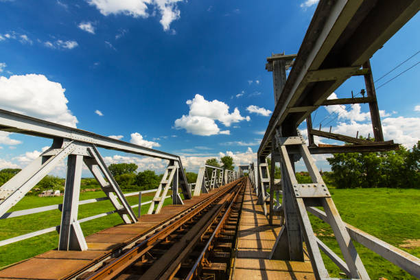 istock Scenic railroad in remote rural area in spring 648028804