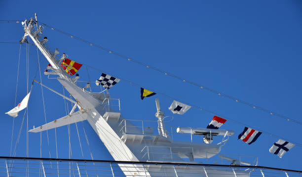 istock Mast of an anchored boat 648028840