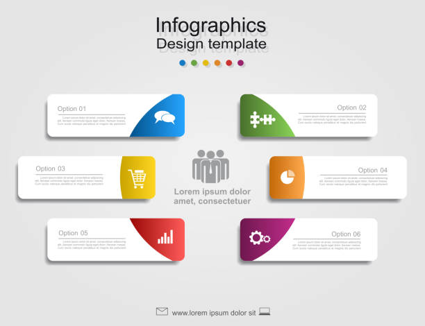 infographic 보고서 서식 파일 데이터에 대 한 장소입니다. 벡터 일러스트입니다. - 6 stock illustrations