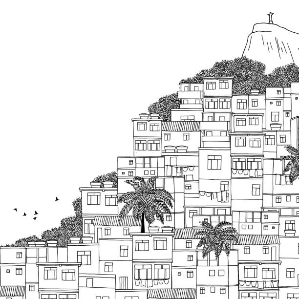 ilustrações, clipart, desenhos animados e ícones de ilustração do rio de janeiro - favela