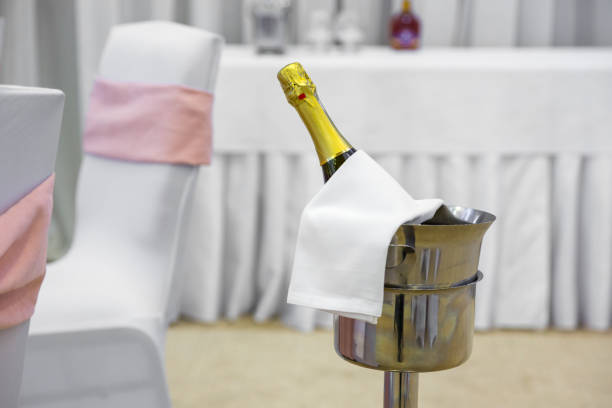 istock catering table set service with silverware, napkin and glass at restaurant before party 648061756