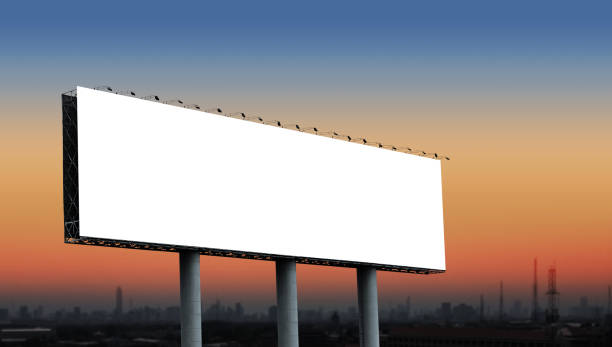 istock Blank billboard in the city at twilight 648069188