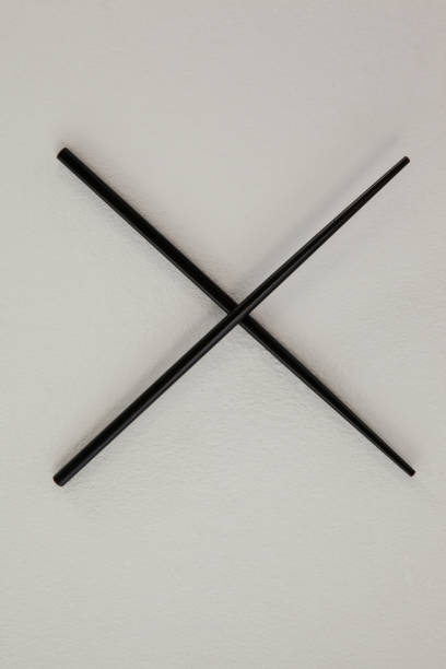 istock Pair of black chopsticks 648080958