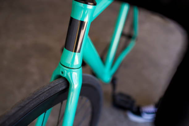 istock Details of fixed bike 648081402
