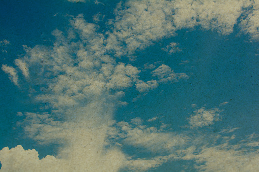 Vintage blue sky cloud on air at daylight