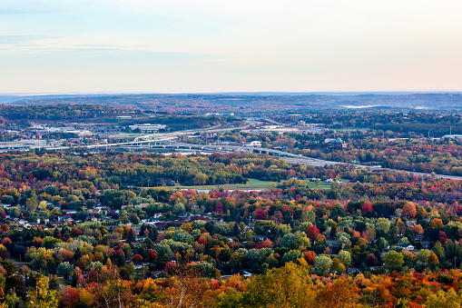 Colorful image of Wausau, Wisconsin in early October.
