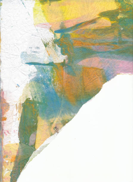istock Several colors abstract art background. Silk screen on paper. Multicolored background. Modern art. Contemporary art. 648122324
