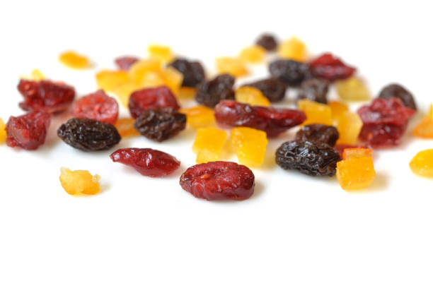 istock Dried fruits on white background 648123128