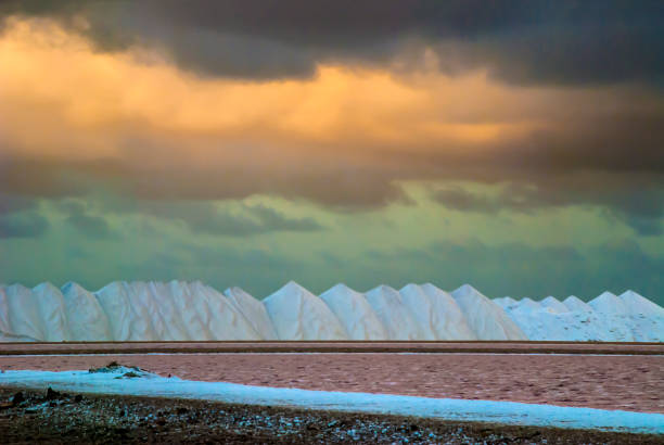 istock Salt pans of Bonaire at sunset 648125948