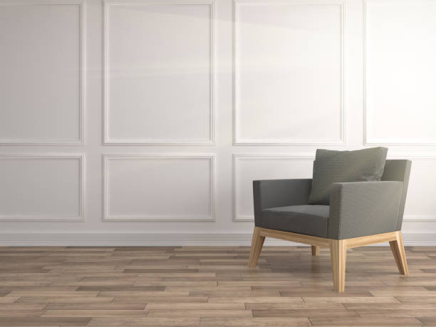 istock interior with chair. 3d illustration 648154294