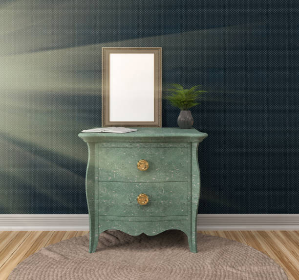istock mock up poster frame in interior background. 3D Illustration 648154560