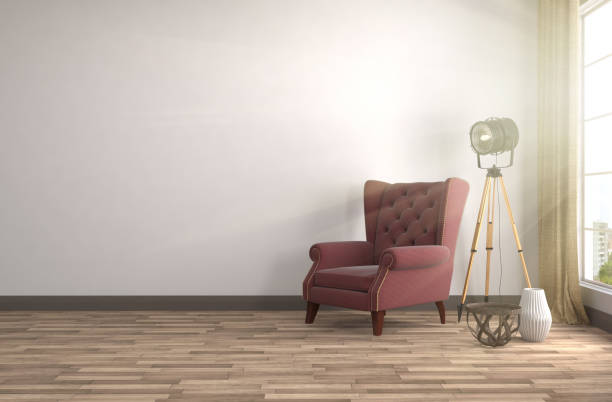 istock interior with chair. 3d illustration 648157718