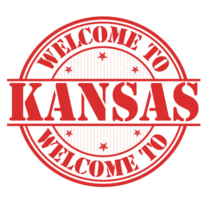 Welcome to Kansas grunge rubber stamp on white background, vector illustration