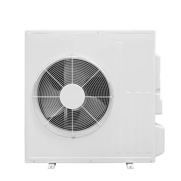 istock Air conditioner condenser unit isolated on white background 648171736