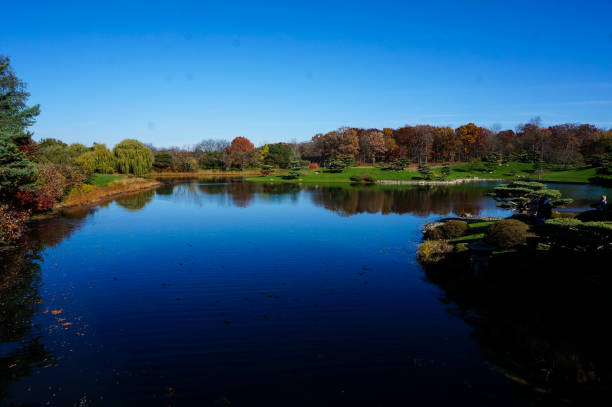 istock Scenic view of pond in fall 648189416