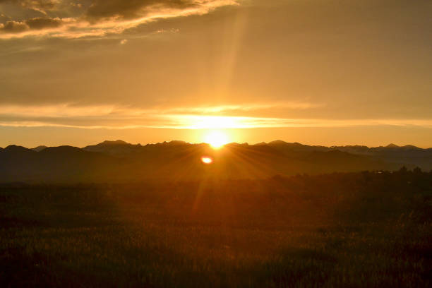 istock Sunset over the Rockies 648189650