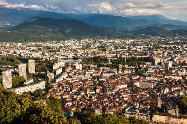 istock Grenoble architecture - aerial view 648208858
