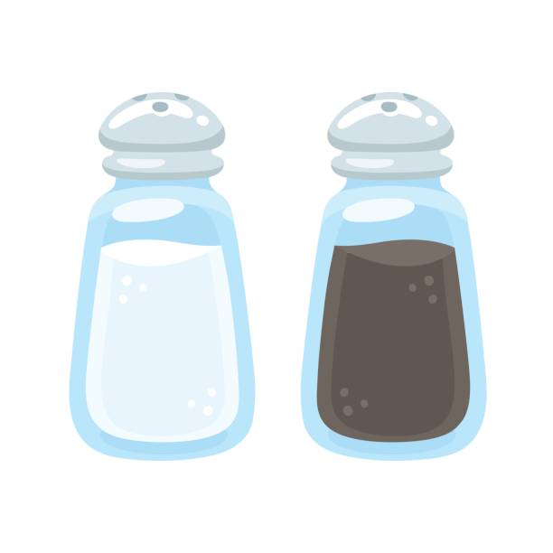 sól i pieprz - solniczka stock illustrations