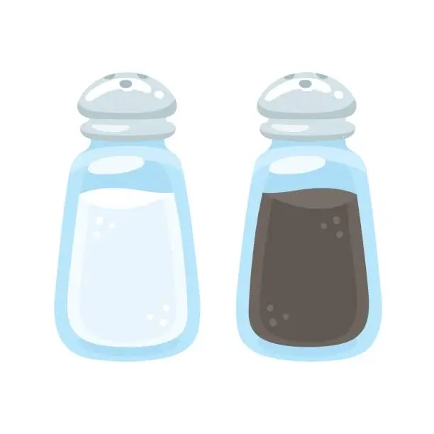Vector illustration of salt and pepper