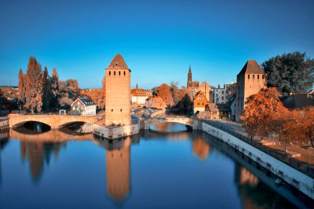 Strasbourg, Alsace, France, Rhine River,Notre Dame de Strasbourg,Bridge - Built Structure