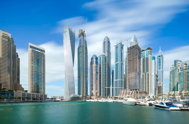 istock Dubai Marina Urban Skyline 648239320