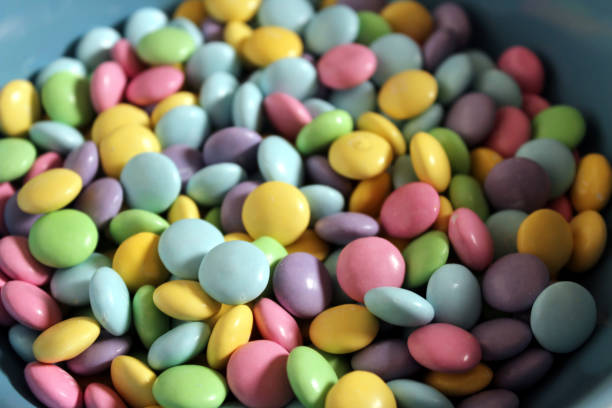 istock Pastel colorful candy in a bowl 648242368
