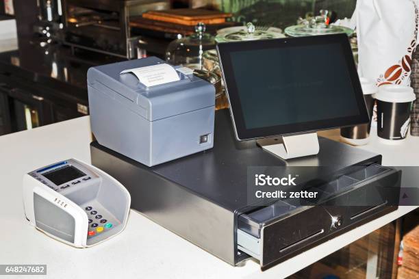 Pos Tablet Screen Off Stock Photo - Download Image Now - Point Of Sale, Cash Register, Order