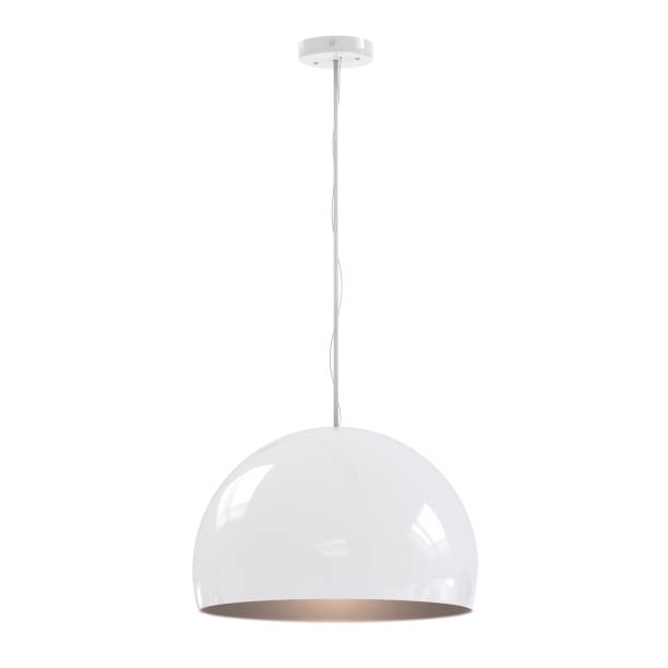 hanging pendant lamp 3d rendering hanging pendant lamp isolated on white ceiling lamp stock pictures, royalty-free photos & images