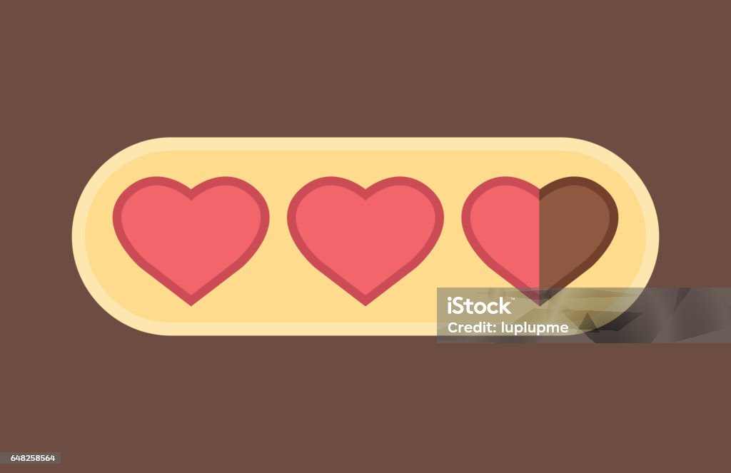 Game Hearts Life Vector Illustration Stock Illustration - Download ...