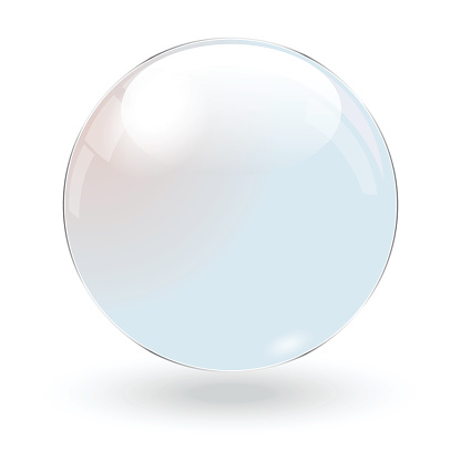 3d glossy glass ball