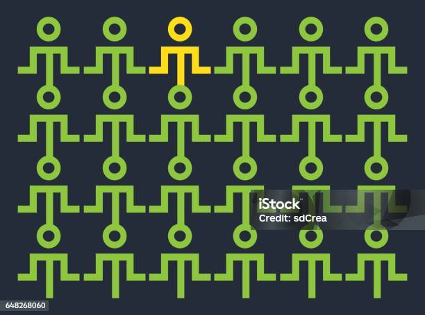 Human Matrix Pattern Geometric Patterns Of Human Stock Illustration - Download Image Now ...