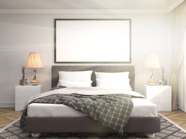 istock mock up poster frame in interior background. 3D Illustration 648295130