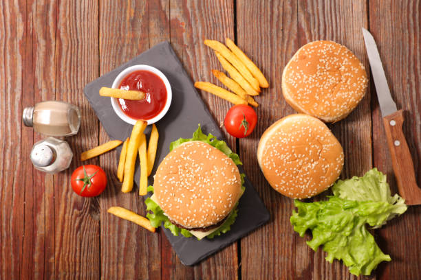 istock hamburger and french fries 648300448