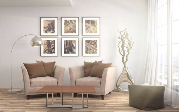 istock interior with chair. 3d illustration 648304648