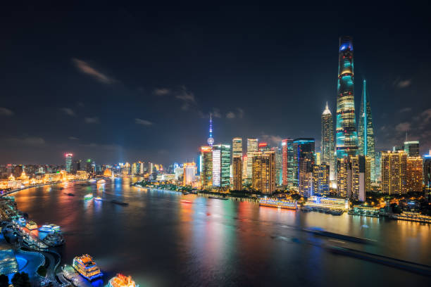 istock Panoramic skyline of Shanghai 648311852