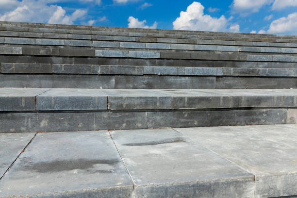 istock Stairs made of concrete, close-up 648319150