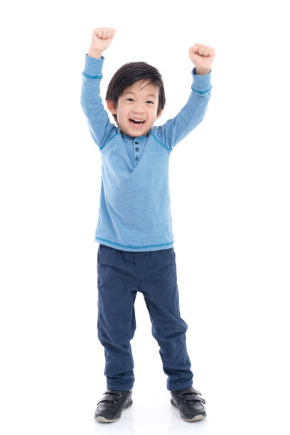 istock Asian child showing winner sig 648319614