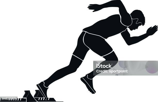 Start Of Sprinter Runner Stock Illustration - Download Image Now ...
