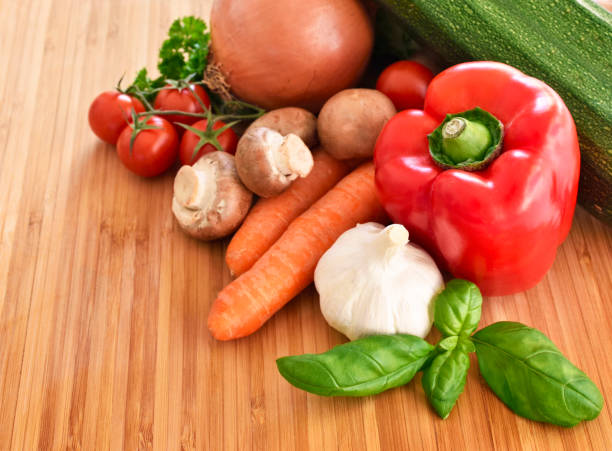 배경 복사 공간을 먹는 건강 한 - vegetable healthy eating heirloom tomato edible mushroom 뉴스 사진 이미지